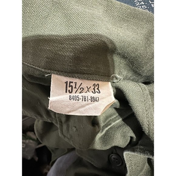 VTG US Army OG-107 Utility Shirt Cotton Sateen Vietnam NAMED w/ Master Parachute - Picture 4 of 5